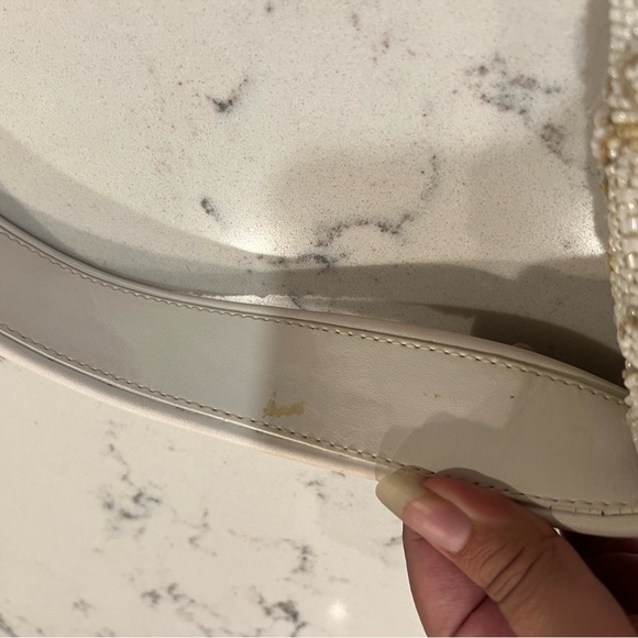 STAUD Tommy Beaded Bag, Garden Party white floral embroidered shoulder bag purse - Picture 9 of 15